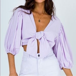 Princess Polly Harriette Top Purple Size 2